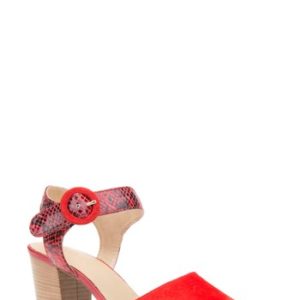 Women's Geox Eudora Block Heel Sandal, Size 5US / 35EU - Red