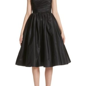 Women's Marchesa Cap Sleeve Silk Taffeta Fit & Flare Cocktail Dress