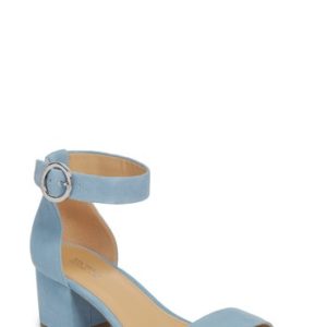 Women's Michael Michael Kors Lena Block Heel Sandal, Size 5.5 M - Blue