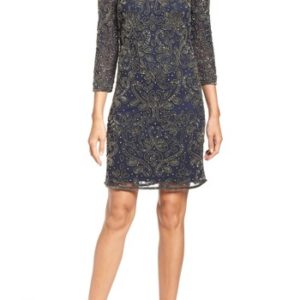 Women's Pisarro Nights Embellished Mesh Sheath Dress