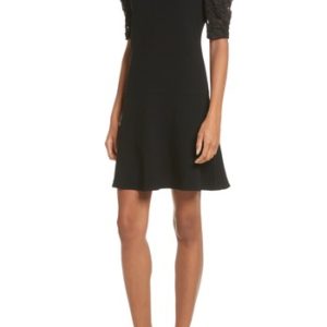 Women's Rebecca Taylor Lace & Crepe A-Line Dress