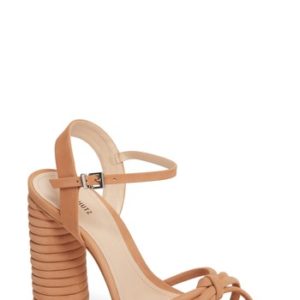 Women's Schutz Paolla Column Heel Sandal, Size 6 M - Beige