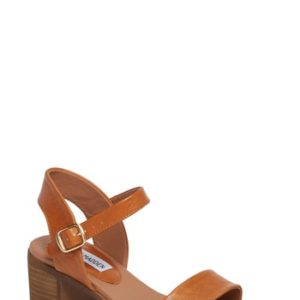 Women's Steve Madden April Block Heel Sandal, Size 5.5 M - Brown