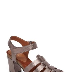 Women's Sudini Carrara Block Heel Sandal, Size 6 W - Metallic