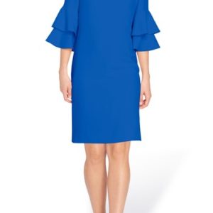 Women's Tahari Ruffle Sleeve Shift Dress