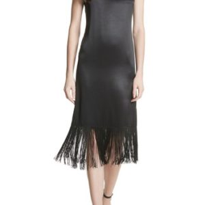 Women's Tracy Reese Fringe Silk Midi Dress