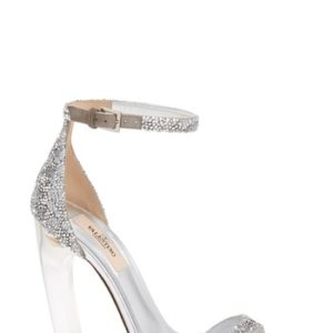 Women's Valentino Garavani Crystal Embellished Clear Heel Sandal