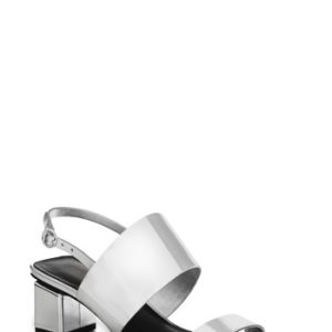 Women's Via Spiga Forte Block Heel Sandal, Size 4 M - Metallic