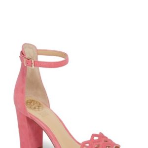 Women's Vince Camuto Caveena Block Heel Sandal, Size 5 M - Pink