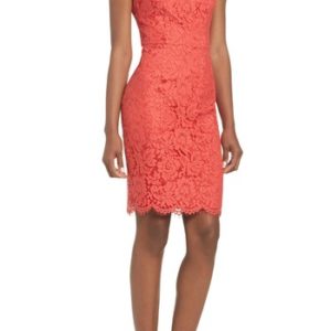 Women's Vince Camuto Open Back Lace Sheath Dress