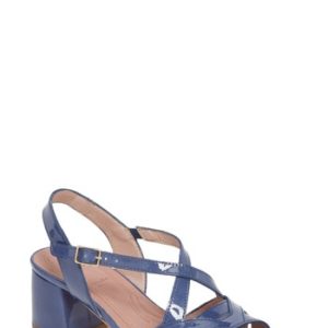 Women's Wonders Block Heel Sandal, Size 5US / 35EU - Blue