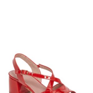 Women's Wonders Block Heel Sandal, Size 5US / 35EU - Red