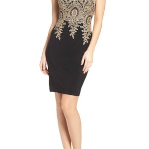 Women's Xscape Embroidered Sheath Dress