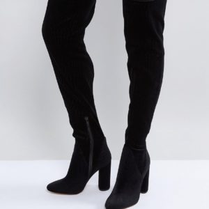 ALDO Tenesha Velvet Over The Knee Boots - Black