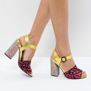 ASOS HAZARDOUS Embellished Heeled Sandals - Multi