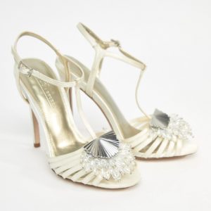 ASOS HONEY BLOOM Bridal Embellished Heeled Sandals - Cream