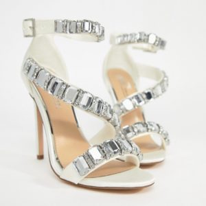 ASOS HOPES AND DREAMS Premium Bridal Heeled Sandals - Cream