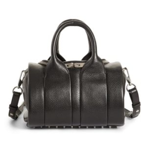 Alexander Wang Rockie - Nickel Leather Satchel - Black