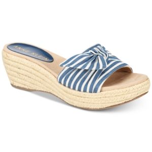 Anne Klein Zandal Slip-On Platform Espadrille Wedge Sandals