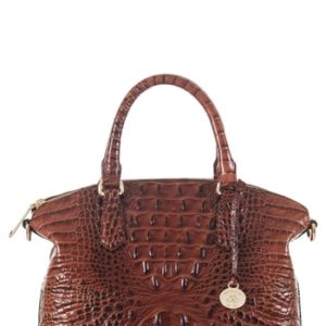 Brahmin 'Medium Duxbury' Croc Embossed Leather Satchel -