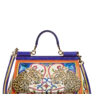 Dolce & gabbana Medium Maiolica Leather Satchel -