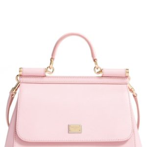 Dolce & gabbana 'Small Miss Sicily' Leather Satchel - Pink