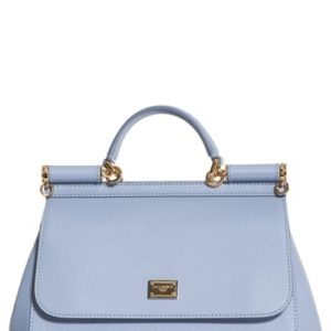 Dolce & gabbana 'Small Miss Sicily' Leather Satchel - Purple