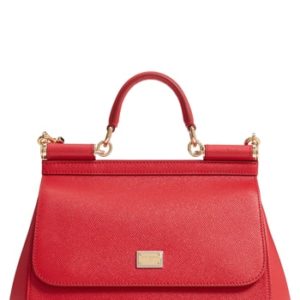 Dolce & gabbana 'Small Miss Sicily' Leather Satchel - Red