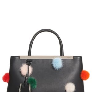 Fendi Petite2Jours Genuine Mink Fur & Leather Shopper - None