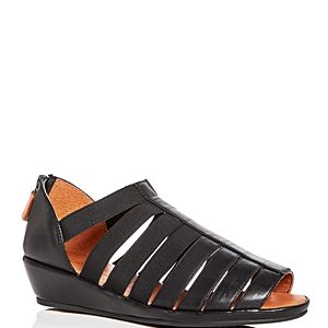 Gentle Souls Women's Lana Leather Demi Wedge Sandals