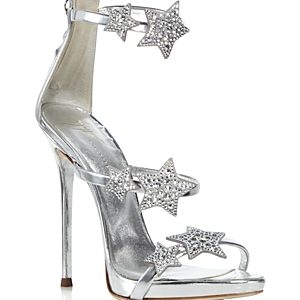 Giuseppe Zanotti Women's Strappy Leather & Crystal Embellished Star High Heel Sandals