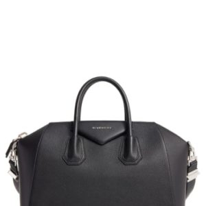 Givenchy 'Medium Antigona' Sugar Leather Satchel - Black