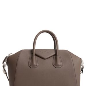 Givenchy 'Medium Antigona' Sugar Leather Satchel - Grey