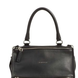 Givenchy 'Medium Pandora' Sugar Leather Satchel - Black