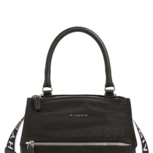 Givenchy Small Pandora - Logo Nylon Satchel - Black