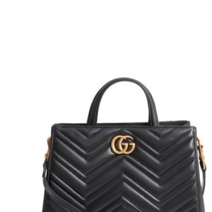 Gucci Gg Small Marmont 2.0 Matelasse Leather Top Handle Satchel -