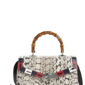 Gucci Medium Minerva Genuine Snakeskin Top Handle Bag -