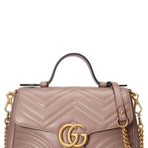 Gucci Small Gg Marmont 2.0 Matelasse Leather Top Handle Bag -