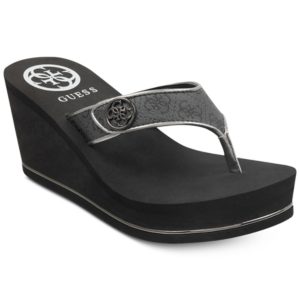 Guess Sarraly Eva Logo Wedge Sandals Women's Shoes