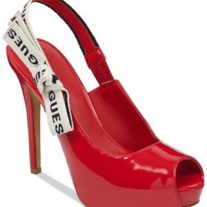 Guess Women's Harlem Slingback Platform Peep-Toe Pumps Women's Shoes