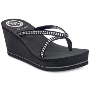 Guess Women's Selya Platform Wedge` Sandals Women's Shoes