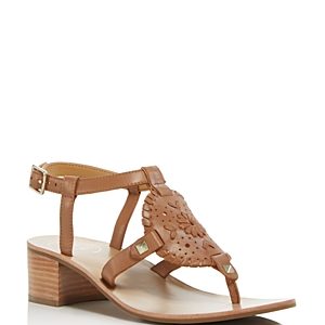 Jack Rogers Women's Gretchen Leather Block Heel Sandals