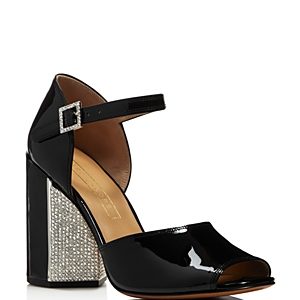 Marc Jacobs Women's Kasia Embellished Patent Leather Block Heel Sandals