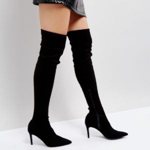 Office Kan Kan Over The Knee Boots - Black