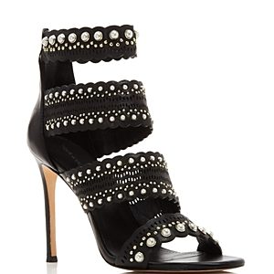 Pour La Victoire Women's Ellura Embellished Leather High Heel Sandals