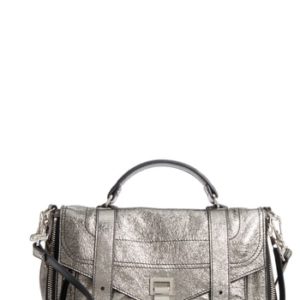 Proenza Schouler Medium Ps1 Metallic Calfskin Satchel -