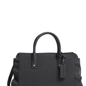 Sole Society Faux Leather Satchel - Black