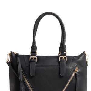 Sole Society Girard Faux Leather Satchel - Black