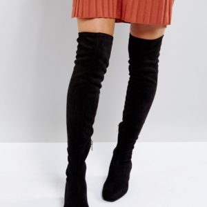 Stradivarius Over The Knee Boot - Black