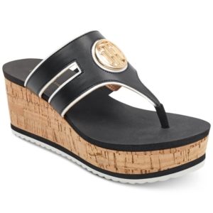 Tommy Hilfiger Galley Thong Platform Wedge Sandals Women's Shoes